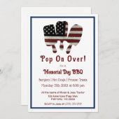 Pop über Gedenktag Popsific Flag Einladung (Vorne/Hinten)