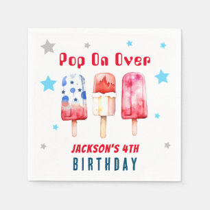 Pop über Kinder Sommerpopulationen Geburtstag Serviette
