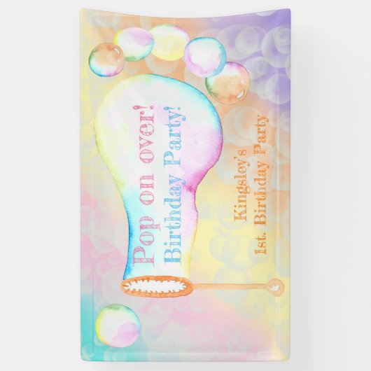 Pop über Kindergeburtstag Party Banner (Vertikal)