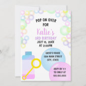 Pop über Kindergeburtstag Party Einladung (Vorderseite)