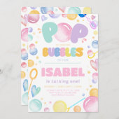 Pop über "Over" für Blasen Geburtstag Einladung (Vorne/Hinten)