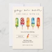 Pop über Popsicle Custom Birthday Einladung (Vorderseite)