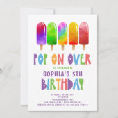 Pop über Popularitäten Geburtstagsparty Einladung (Vorderseite)