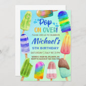 Pop über Popularitäten Sommergeburtstag einladen. Einladung (Vorne/Hinten)