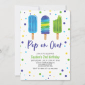 Pop über Sommer Einladung zum Geburtstag (Vorderseite)