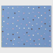 Pop überall auf blau geschenkpapier (Flach)