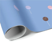 Pop überall auf blau geschenkpapier (Rolleneckpunkt)