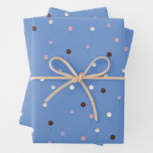 Pop überall auf blau geschenkpapier set (Beispiel)