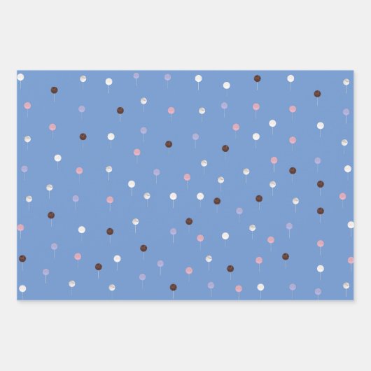 Pop überall auf blau geschenkpapier set (Vorderseite)