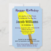 Pop und Eiscreme Geburtstagsparty Einladung (Vorderseite)