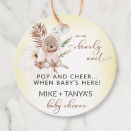 Pop und Fröhlichkeit warten früh auf Bärendusche. Geschenkanhänger