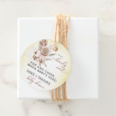 Pop und Fröhlichkeit warten früh auf Bärendusche. Geschenkanhänger (Beispiel)