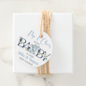 Pop und jubelnde Elefanten Baby Duschanhänger. Geschenkanhänger (Beispiel)