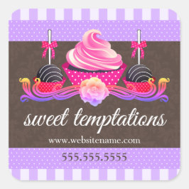 Pop und Siegel der Bäckerei Cupcake Runder Aufkleber