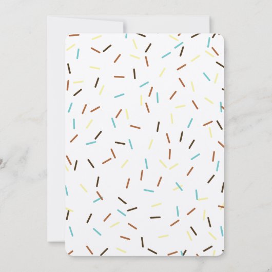 Pop und Sprinklen zum Geburtstag Einladung (Rückseite)