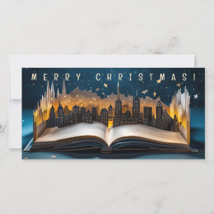 Pop-up Book City um Mitternacht 2 Frohe Weihnachts