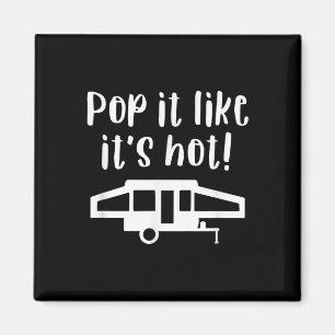 Pop-Up-Camper Camping-Familie passend zur Gruppe Magnet