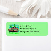 Pop-up Camper Camping Glamping Address Labels (Insitu)