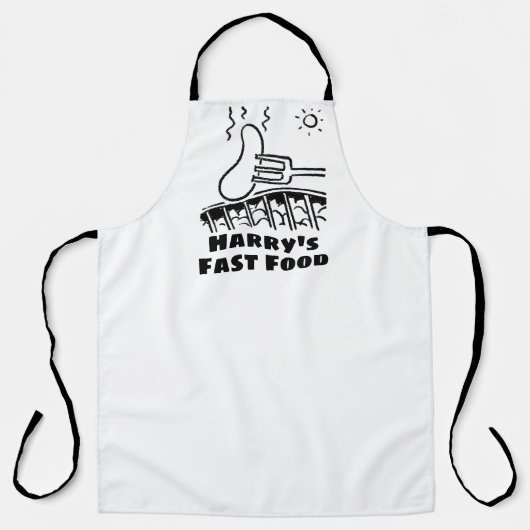 Pop-up Fast Food Restaurant oder Takeaway Schürze (Vorderseite)