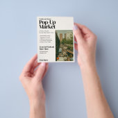 Pop Up Market Retro Editorial Photo Flyer (Gruppe)