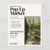 Pop Up Market Retro Editorial Photo Flyer (Vorne)
