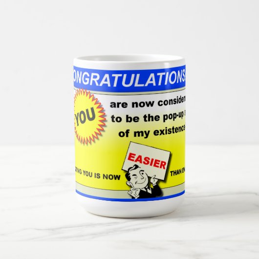 Pop-Up meines Lebens lustige Umarmung Kaffeetasse (Mittel)