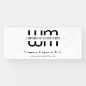 Pop Up Shop Black Modern Business Backdrop Banner (Horizontal)