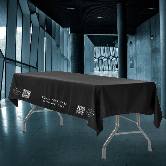 Pop-Up-Shop Geschäft Logo QR-Code Messestand Schwa Tischdecke
