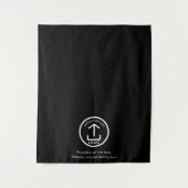 Pop-Up-Shop-Logo-Banner-Tabelle Wandteppich (Vorderseite)