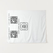 Pop Up Shop Logo QR Code Branding Display Wandteppich (Vorderseite (Horizontal))