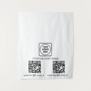 Pop-Up-Shop-Logo-QR-Code-Branding-Display Wandteppich