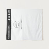 Pop Up Shop Logo QR Code Vendor Table Runner White Wandteppich (Vorderseite (Horizontal))