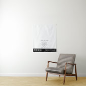 Pop Up Shop Logo QR Code Vendor Table Runner White Wandteppich (Beispiel)