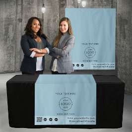 Pop-Up-Shop-Logo-QR-Code-Verkäufer-Tischläufer Bla Wandteppich