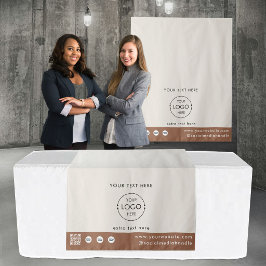 Pop-Up-Shop-Logo-QR-Code-Verkäufer-Tischläufer Bra Wandteppich