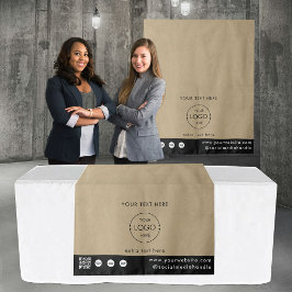 Pop-Up-Shop-Logo-QR-Code-Verkäufer-Tischläufer Kra Wandteppich