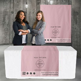 Pop-Up-Shop-Logo-QR-Code-Verkäufer-Tischläufer Ros Wandteppich