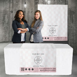 Pop-Up-Shop-Logo-QR-Code-Verkäufer-Tischläufer Ros Wandteppich