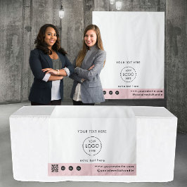 Pop-Up-Shop-Logo-QR-Code-Verkäufer-Tischläufer Ros Wandteppich
