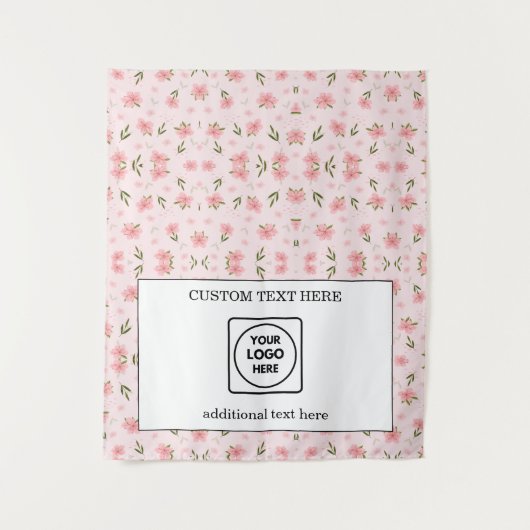 Pop-Up-Shop-Logo Wildflower-Branding-Display Wandteppich (Vorderseite)