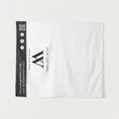 Pop-Up-Shop-Monogramm-Logo-QR-Code-Tischläufer Wandteppich (Vorderseite (Horizontal))