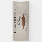 Pop Up Shop Rustic Bakery Business Backdrop Banner (Vertikal)