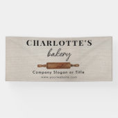 Pop Up Shop Rustic Bakery Business Backdrop Banner (Horizontal)
