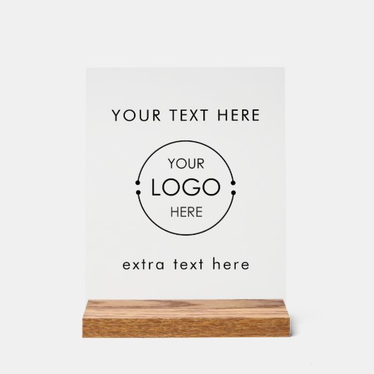 Pop-Up-Shop-Tabelle Klare Banner-Logo-Text Acrylschild (Vorderseite)