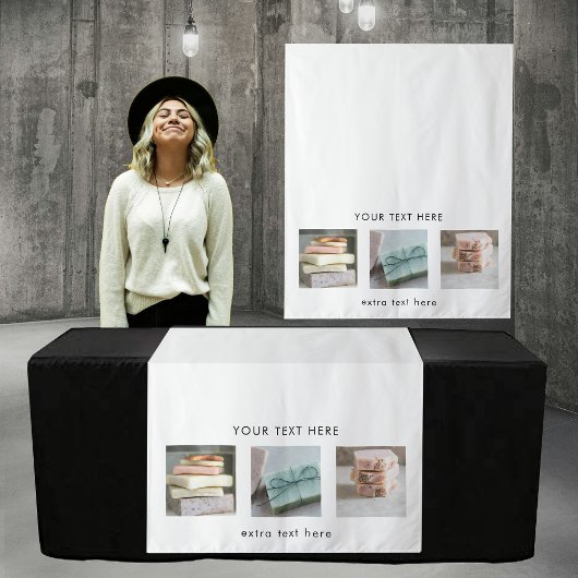 Pop Up Shop Table Runner Banner Business 3 Fotos Wandteppich