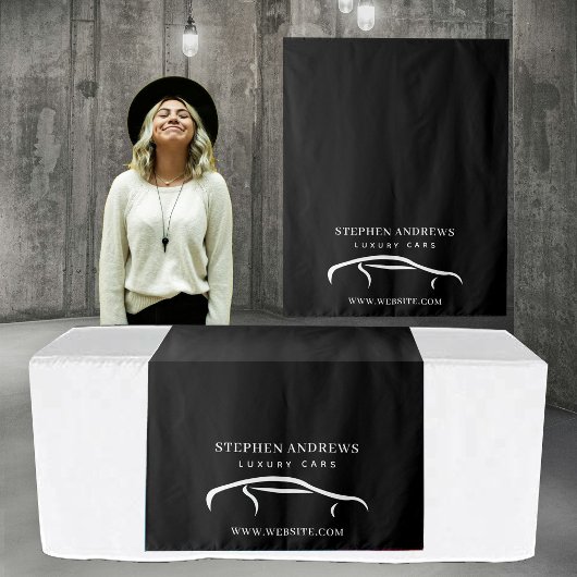 Pop Up Shop Table Runner Banner Business Car Logo Wandteppich