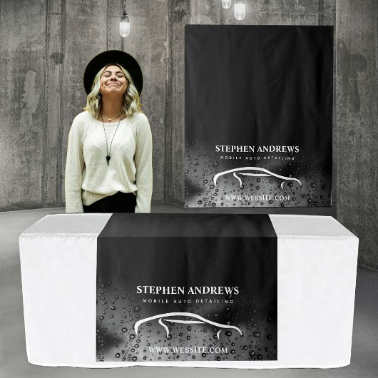 Pop Up Shop Table Runner Banner Business Car Wash Wandteppich
