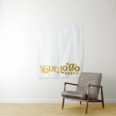 Pop Up Shop Table Runner Banner Business Logo Gold Wandteppich (Beispiel)