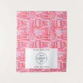 Pop Up Shop Table Runner Banner Business Logo Rot Wandteppich (Vorderseite)