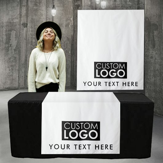 Pop Up Shop Table Runner Banner Business Text Logo Wandteppich
